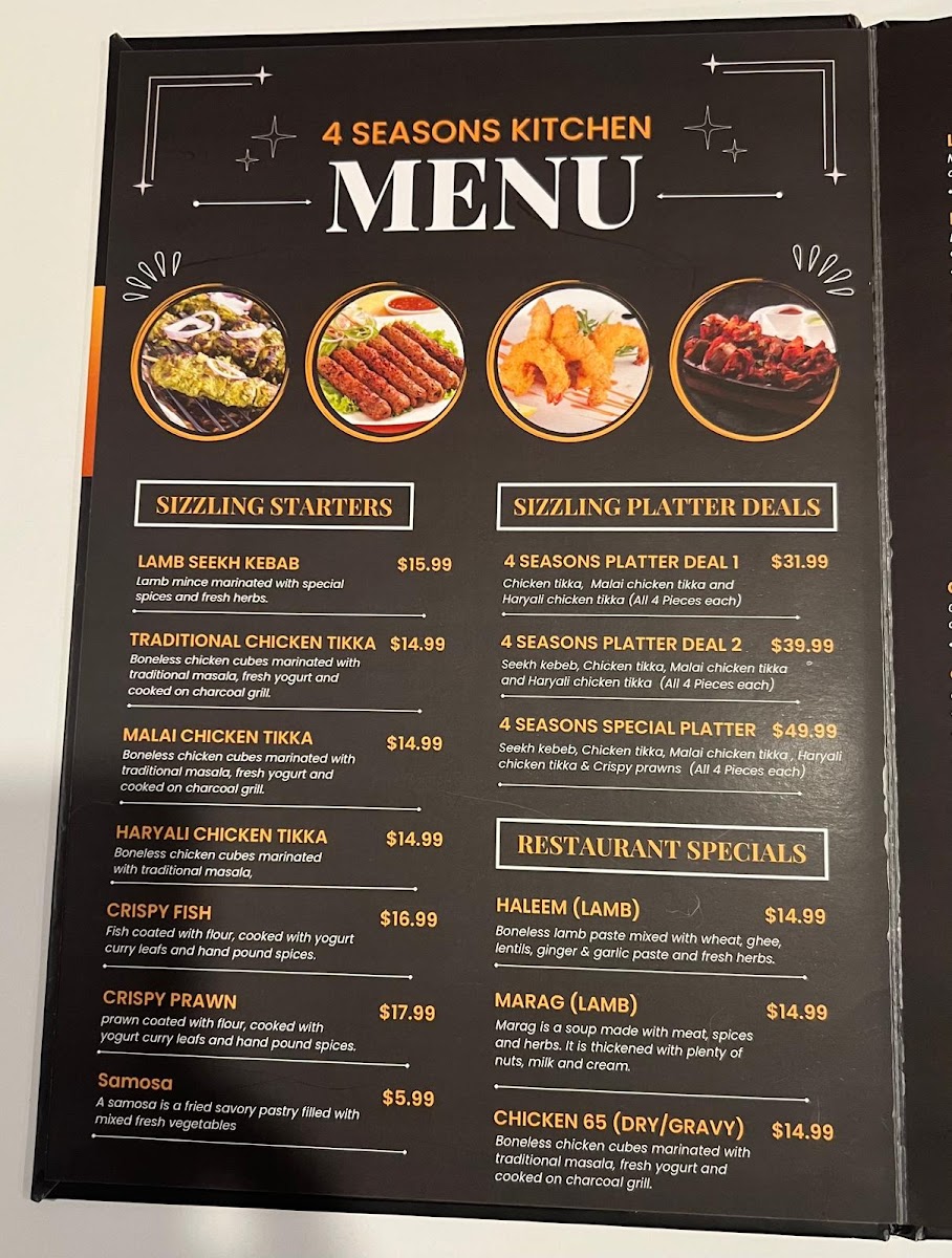 4 Seasons Kitchen Indian Restaurant Photo Menu 8
