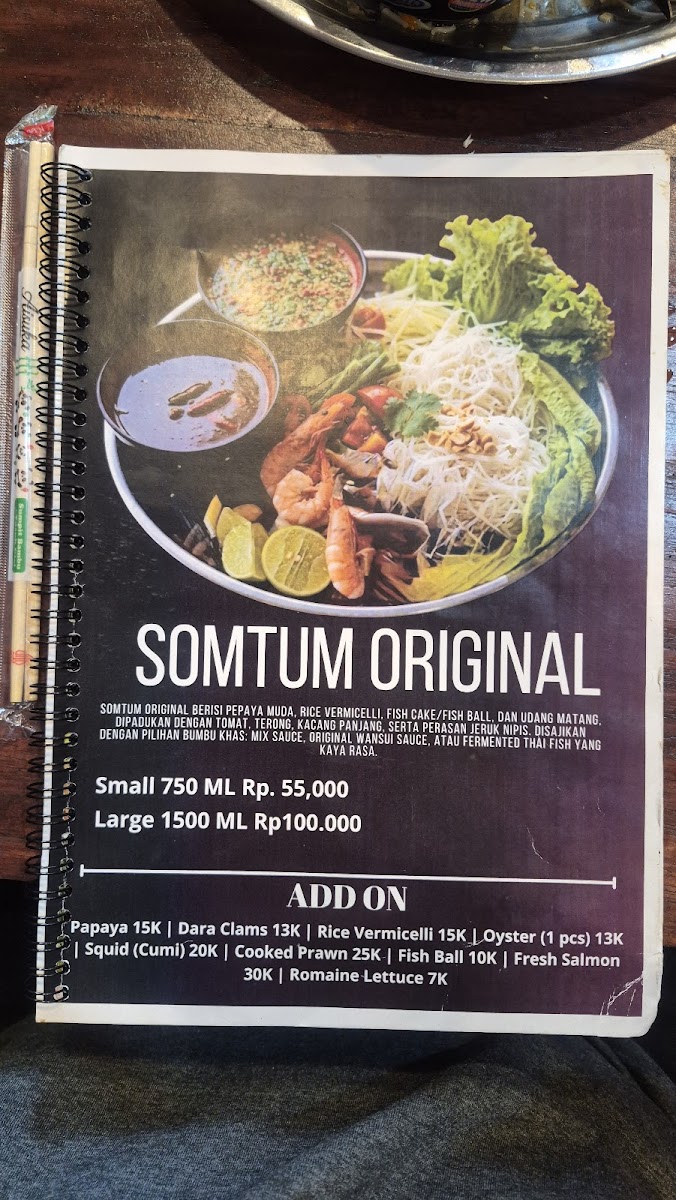 Authentic Thai Street food By Somtum.Bali Photo Menu 10