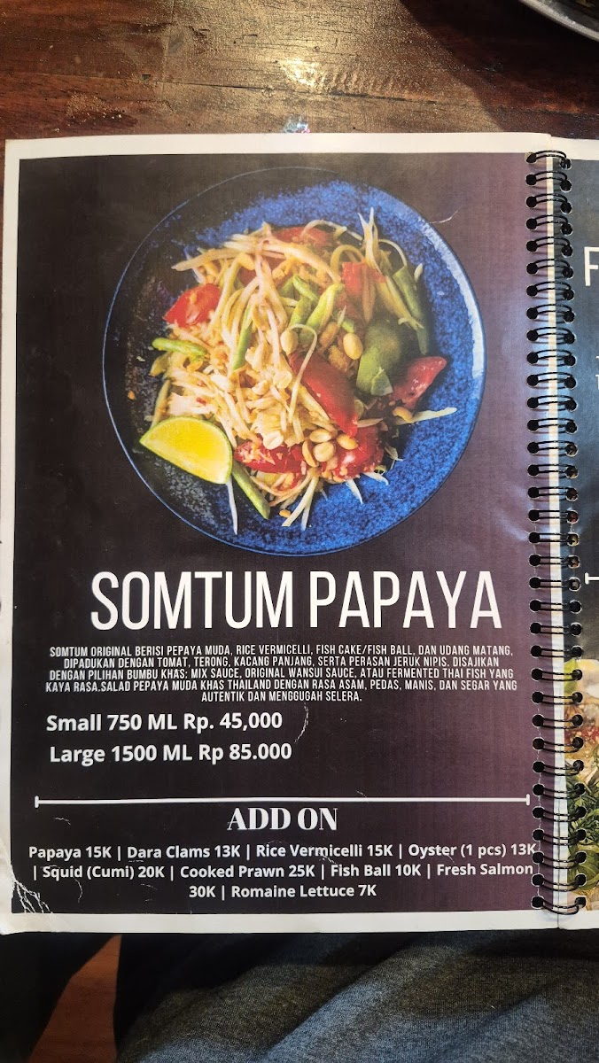 Authentic Thai Street food By Somtum.Bali Photo Menu 9