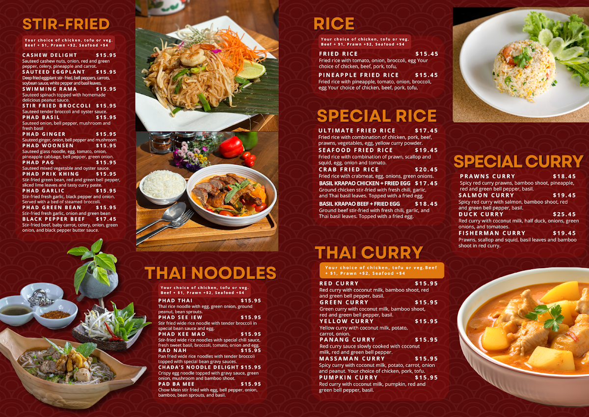 Chada Thai Lynnwood Photo Menu 1
