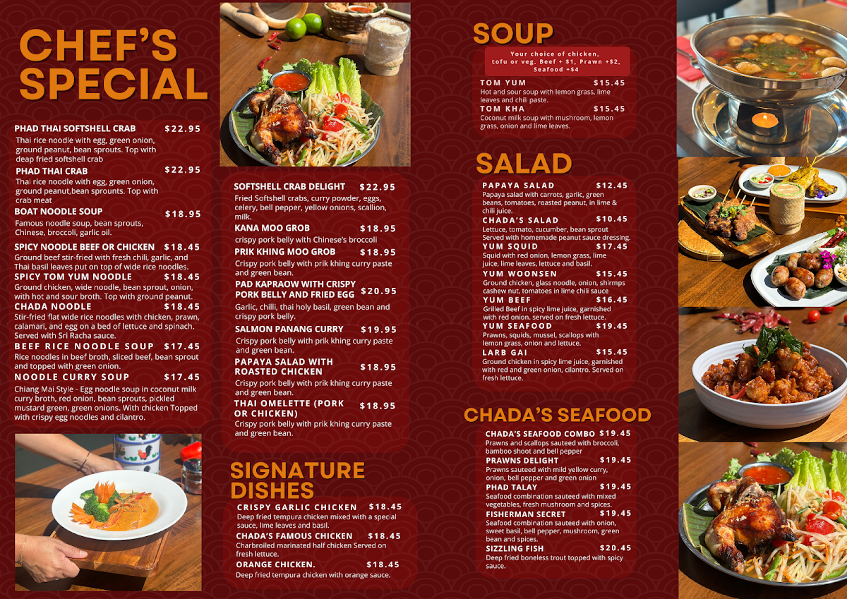 Chada Thai Lynnwood Photo Menu 2