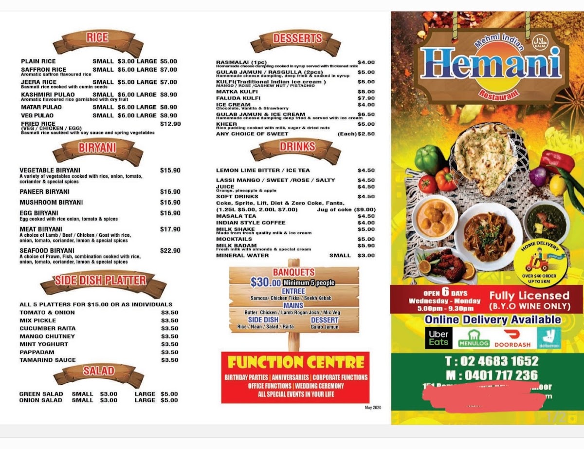Meridian Cafe Photo Menu 2