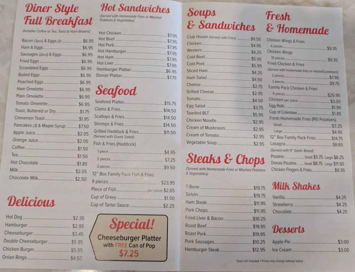 Lakeside Family Restaurant & Pizza Photo Menu 8