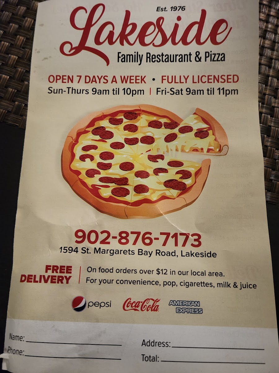 Lakeside Family Restaurant & Pizza Photo Menu 9