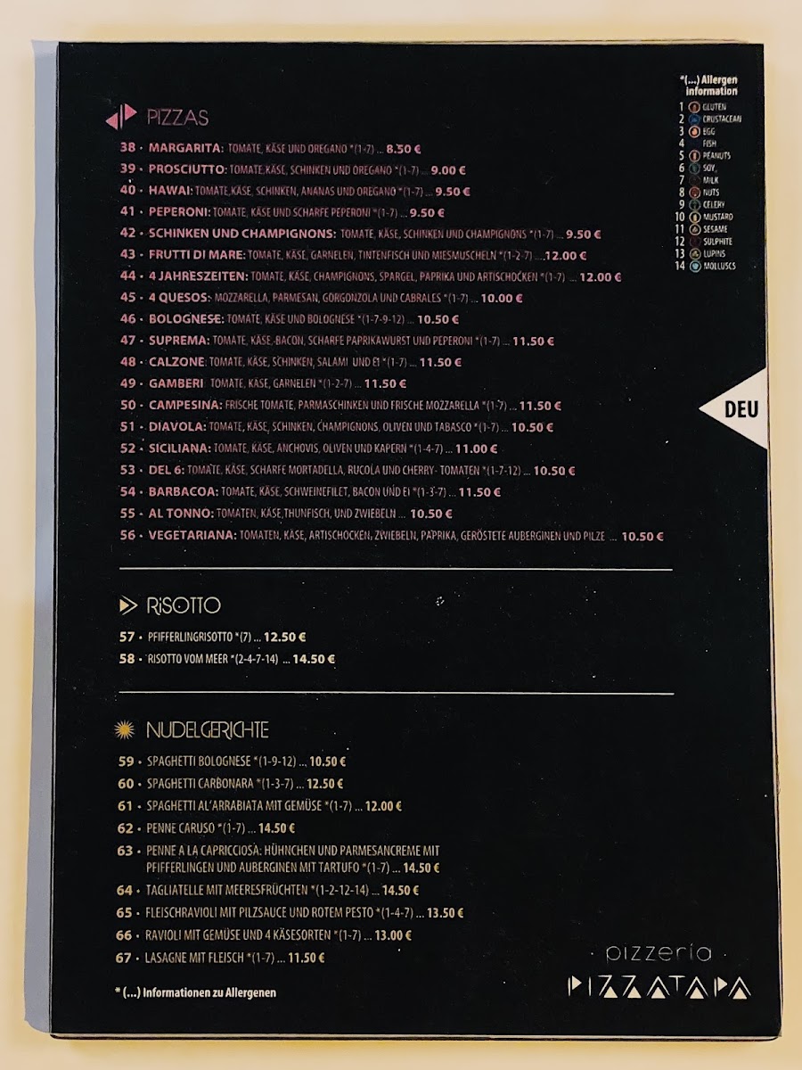 PizzaTapa Photo Menu 2