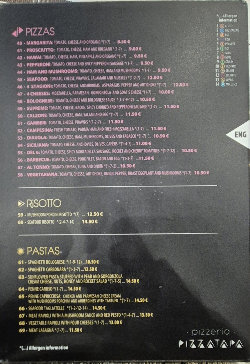 PizzaTapa Photo Menu 3