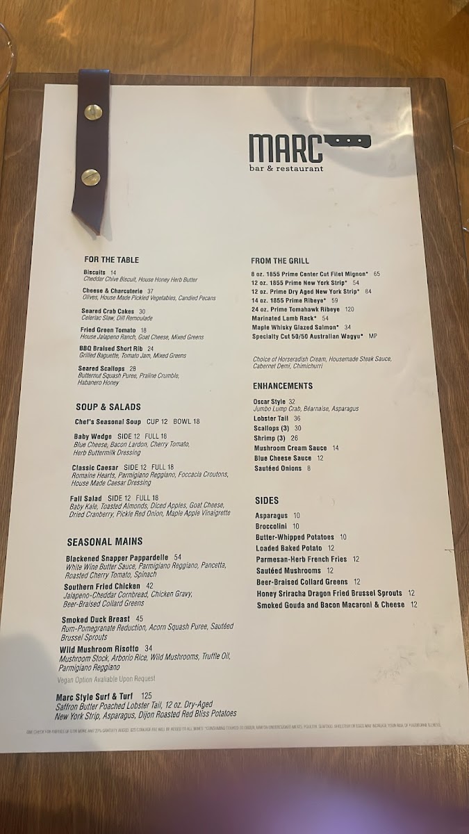 Marc Bar & Restaurant Photo Menu 1