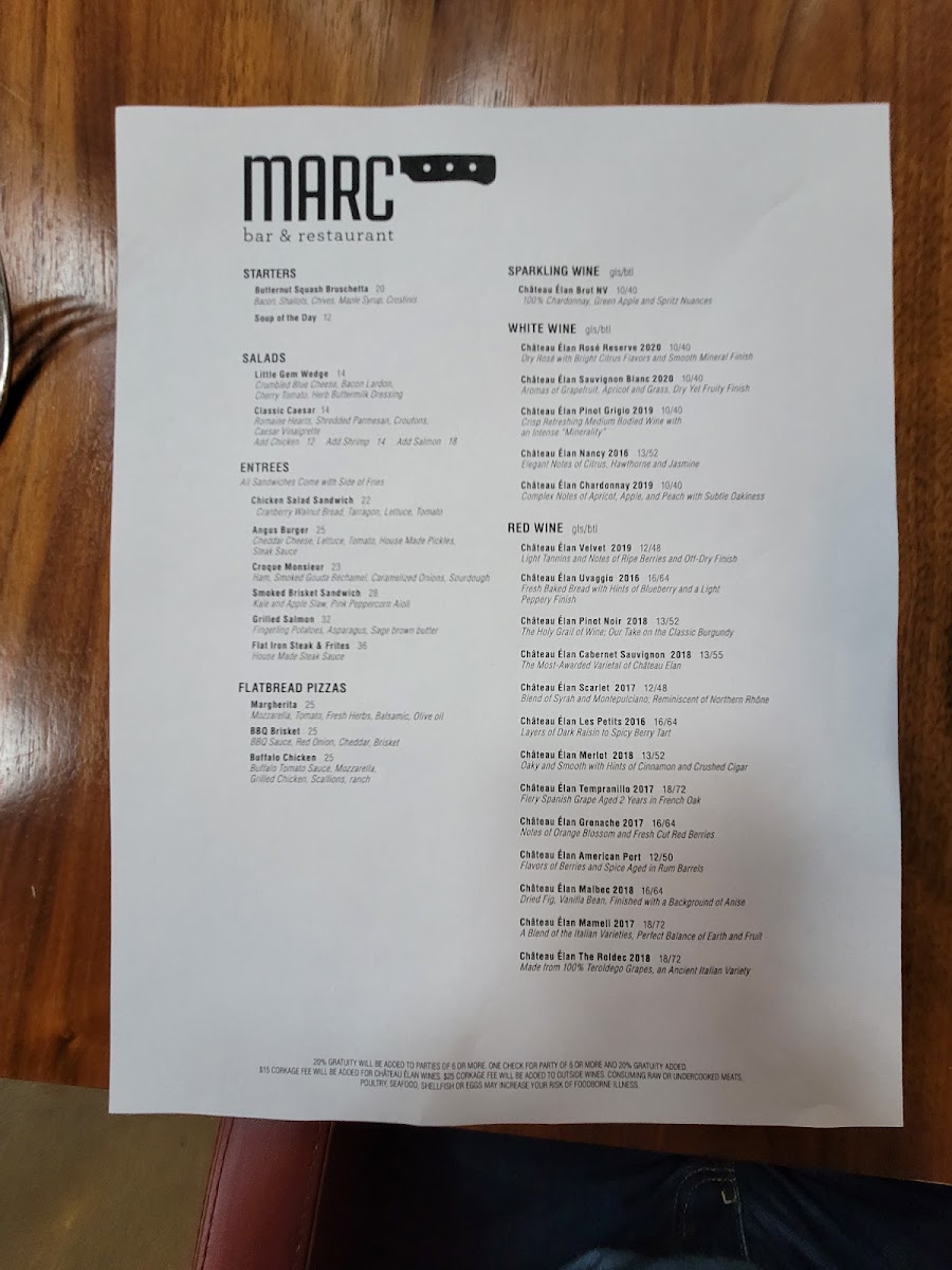 Marc Bar & Restaurant Photo Menu 10