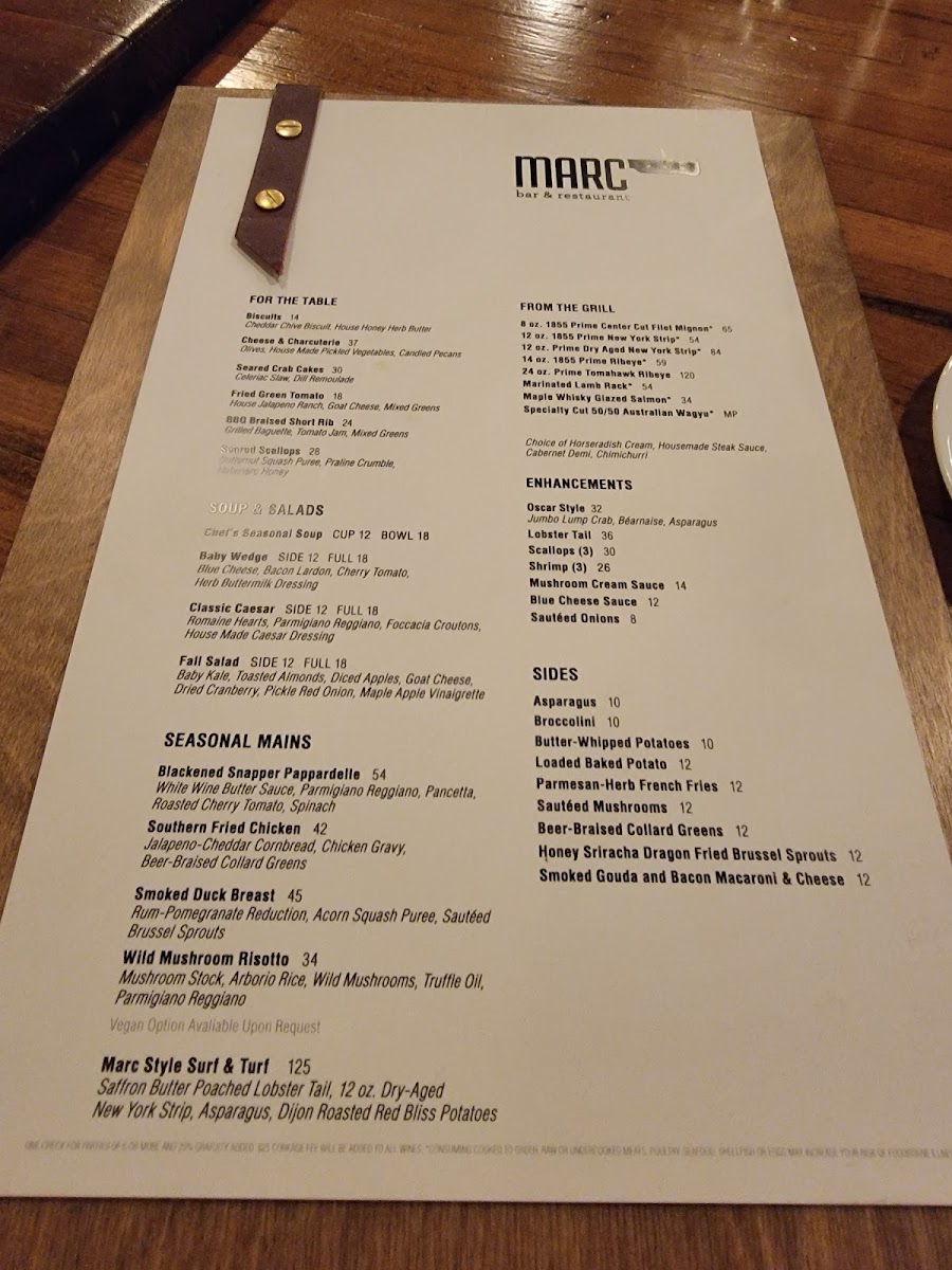 Marc Bar & Restaurant Photo Menu 2