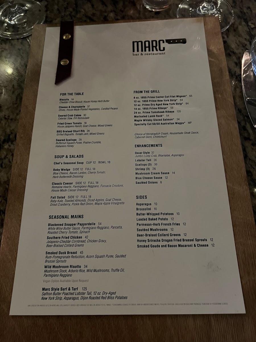 Marc Bar & Restaurant Photo Menu 3