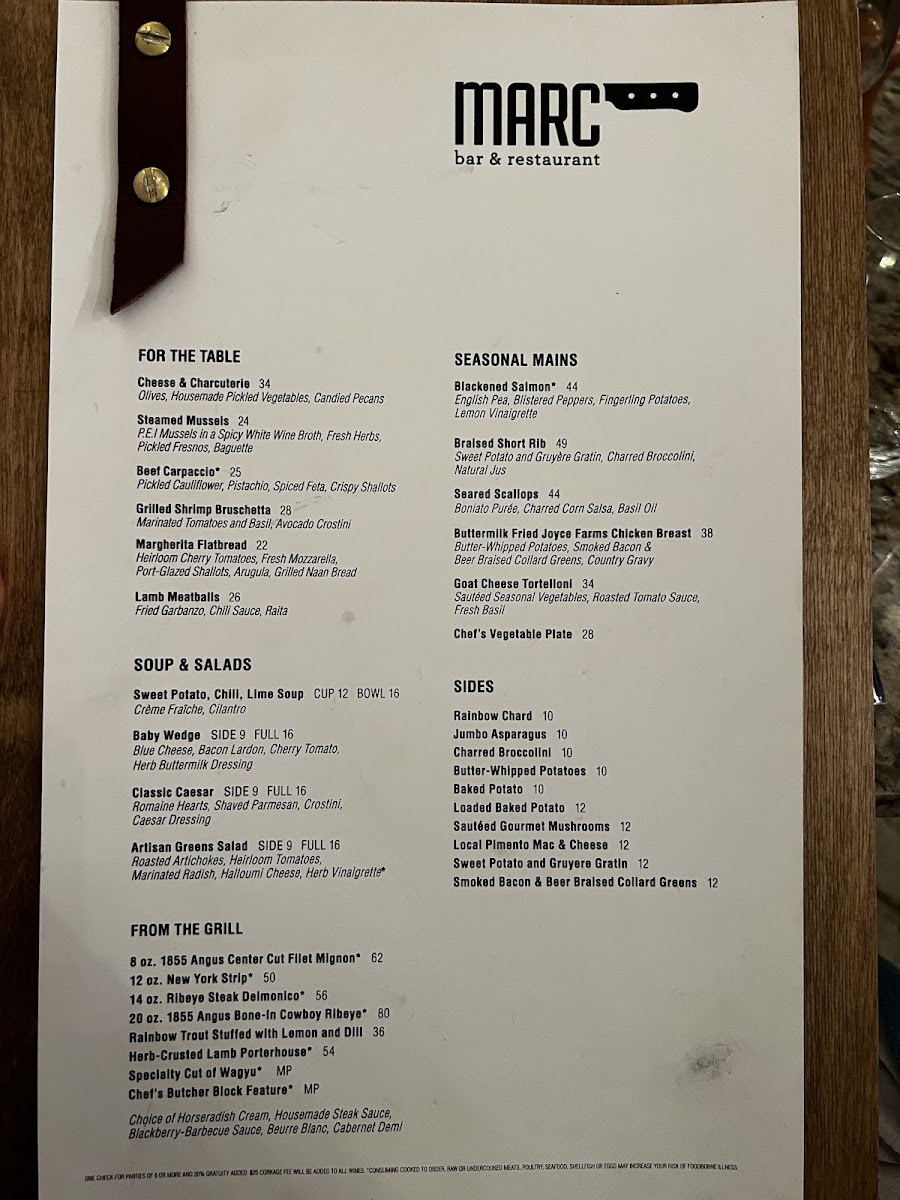 Marc Bar & Restaurant Photo Menu 6