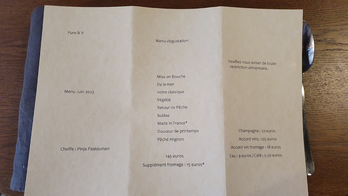 Restaurant Pure & V Photo Menu 6