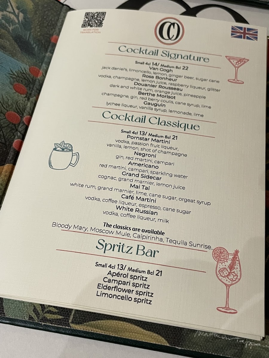 Café d’Orsay Photo Menu 1