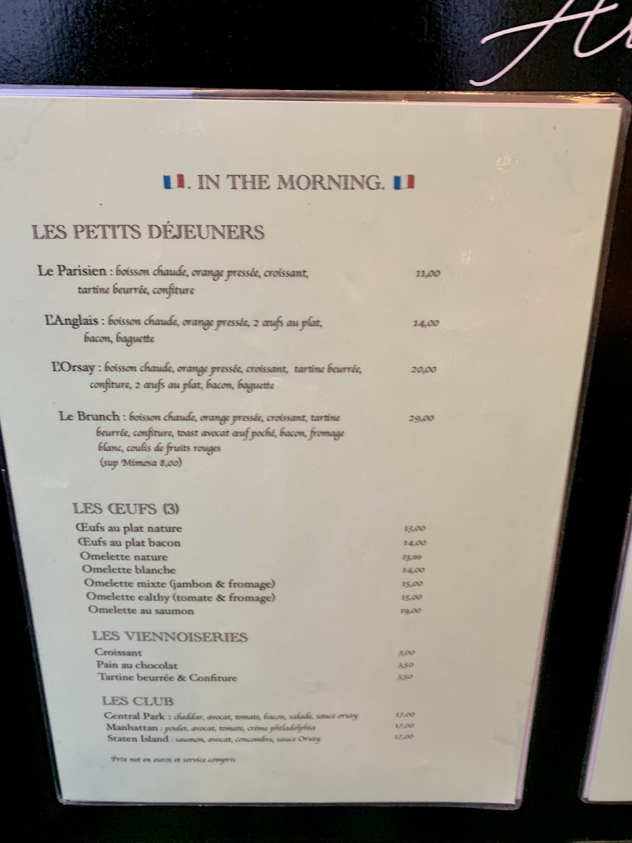 Café d’Orsay Photo Menu 7