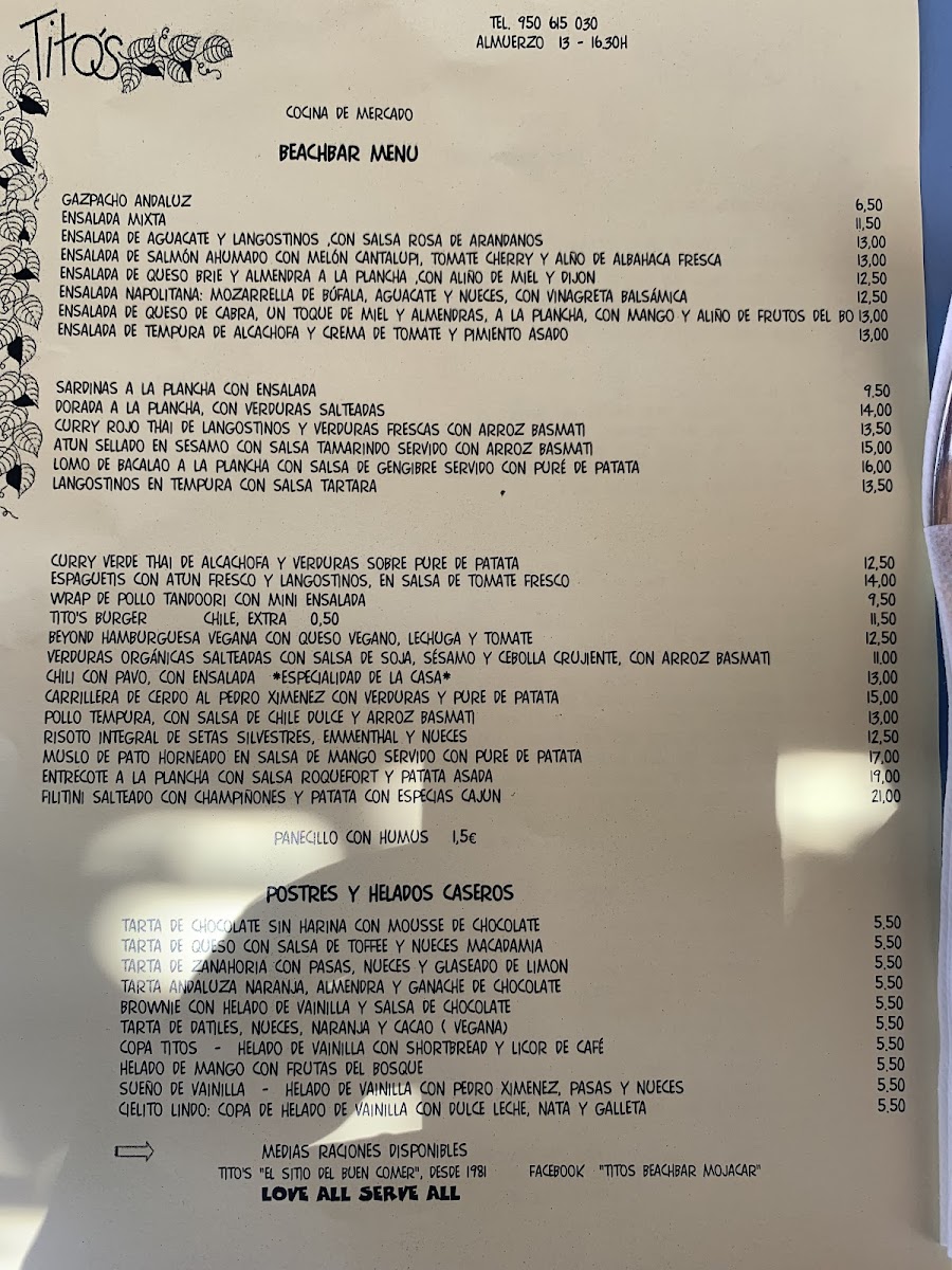 Tito's Beach Bar Photo Menu 4