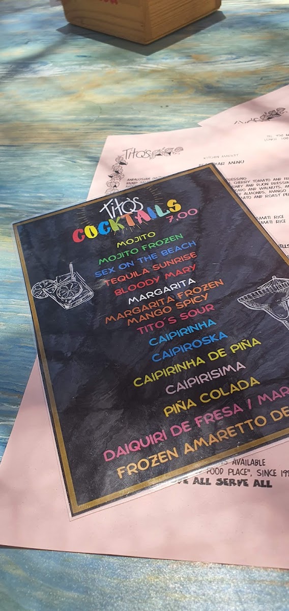 Tito's Beach Bar Photo Menu 7