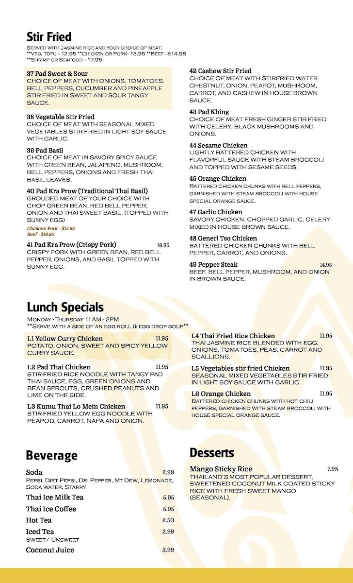 Kumu Thai South Photo Menu 1