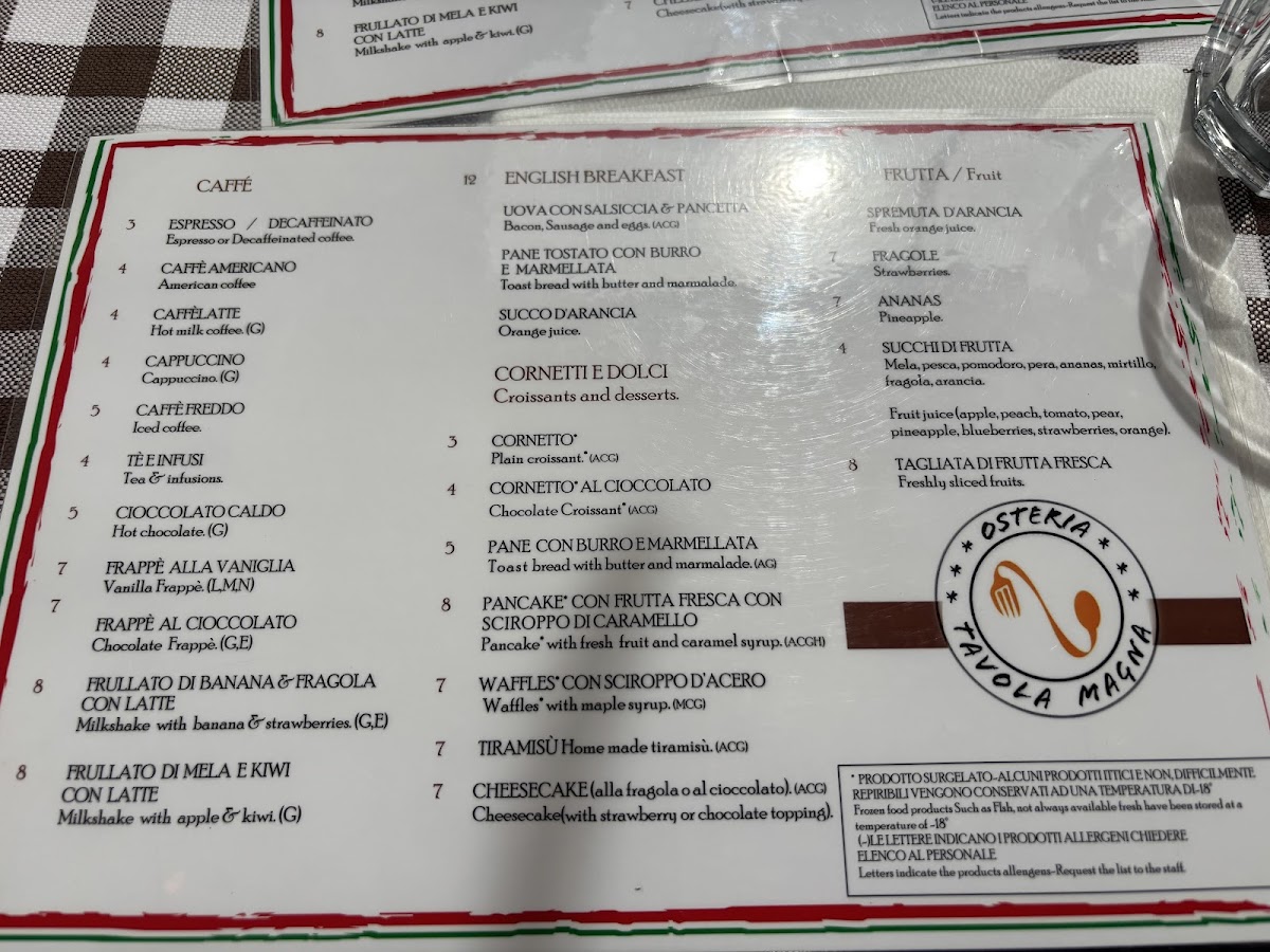 Osteria Tavola Magna Photo Menu 1