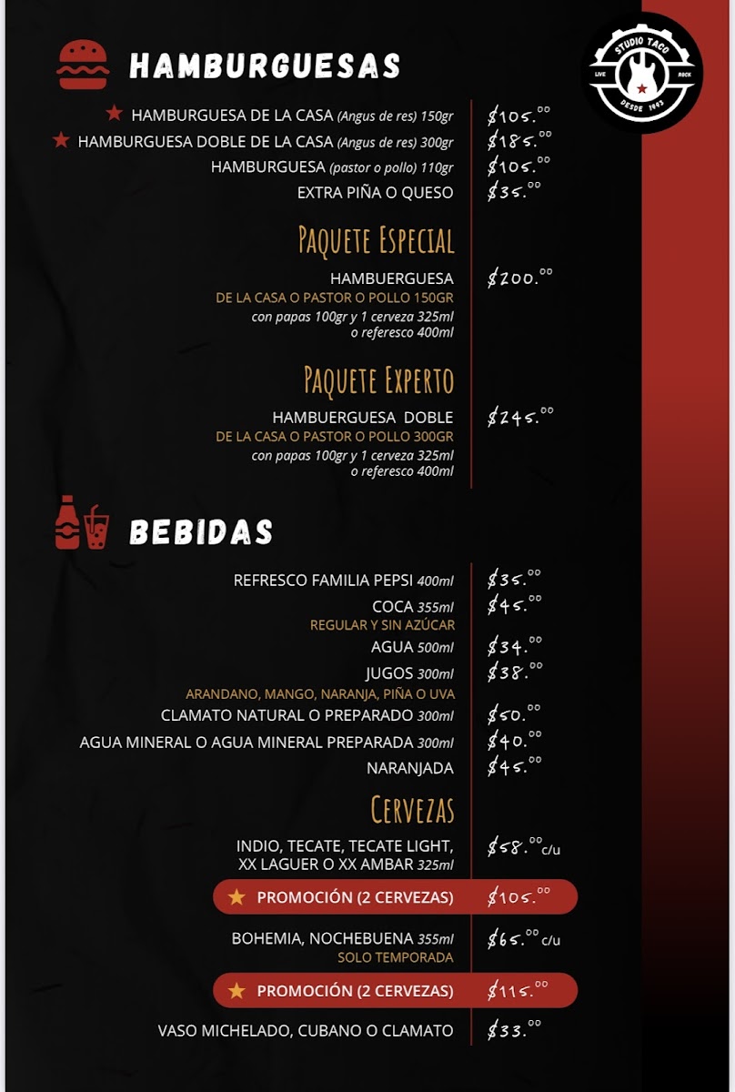 Studio Taco Photo Menu 1