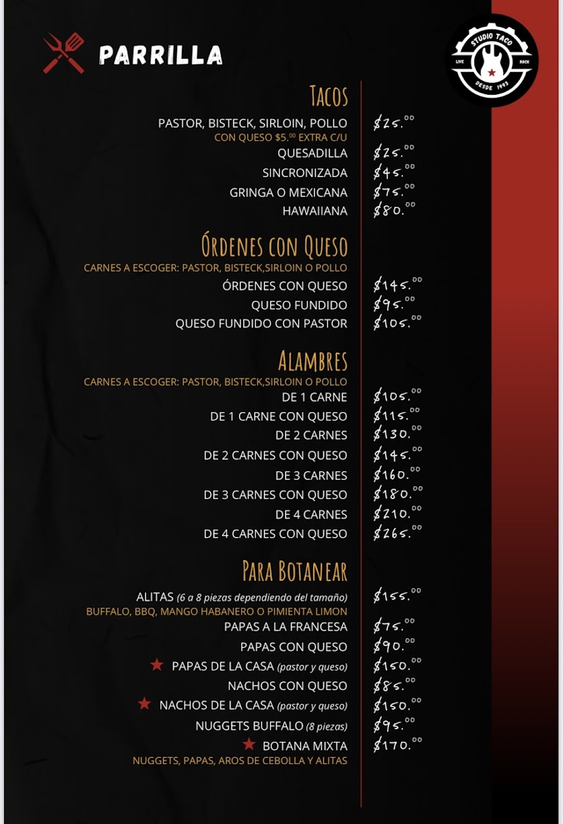 Studio Taco Photo Menu 3