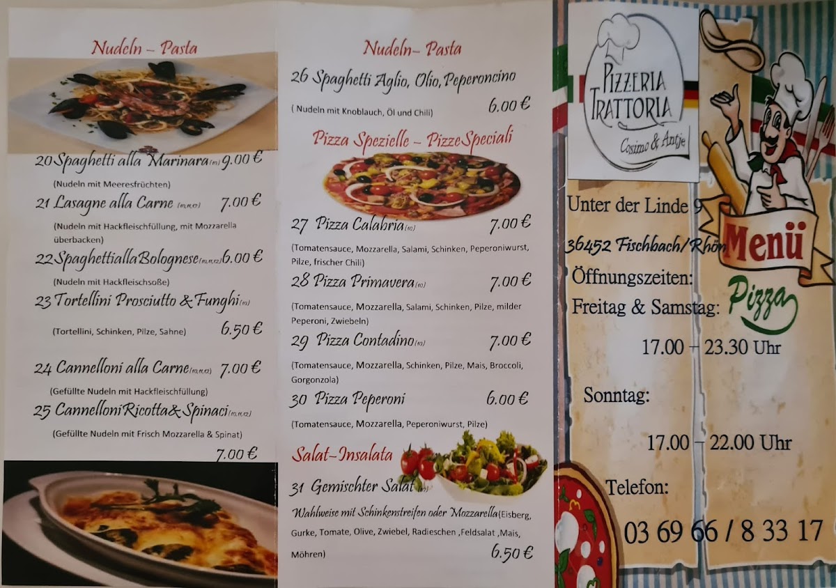 Trattoria- Pizzeria Cosimo Photo Menu 1
