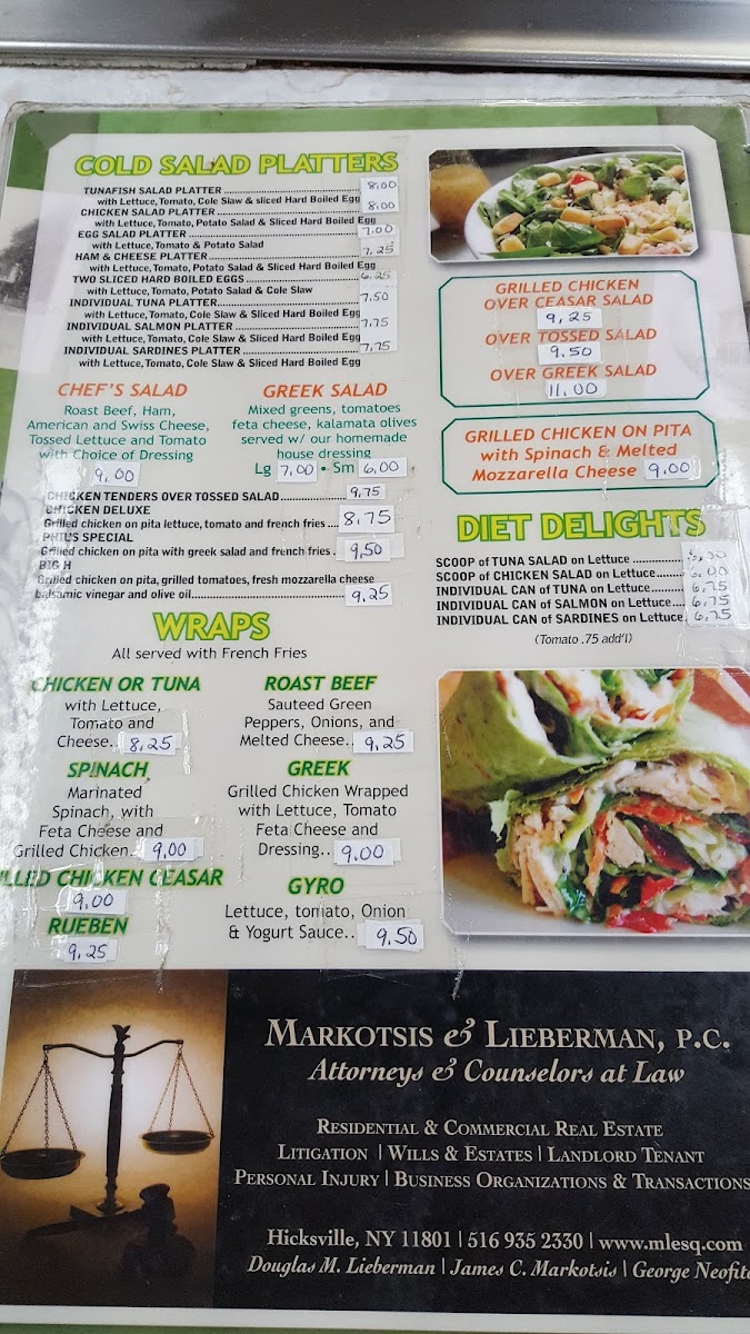 Hicksville Sweet Shop Photo Menu 1