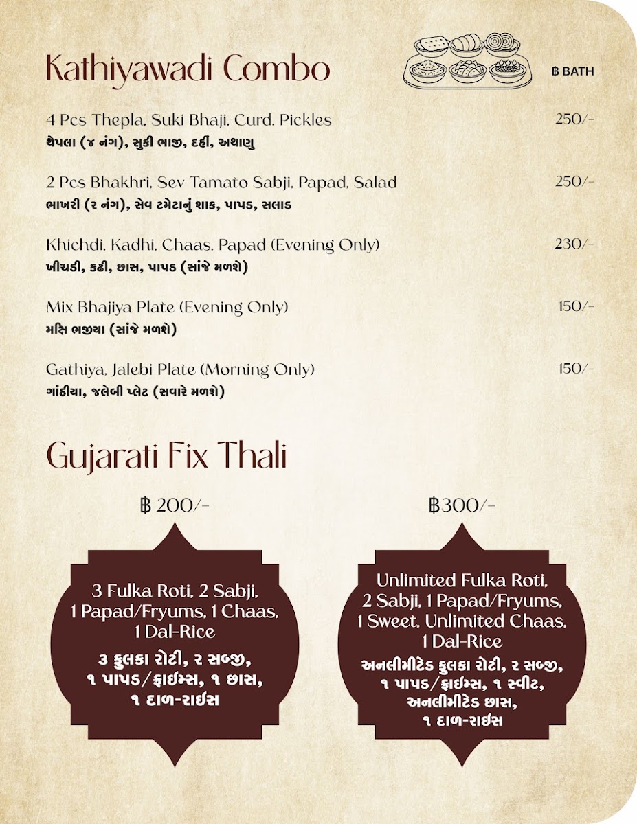 Patel Restaurant Photo Menu 1