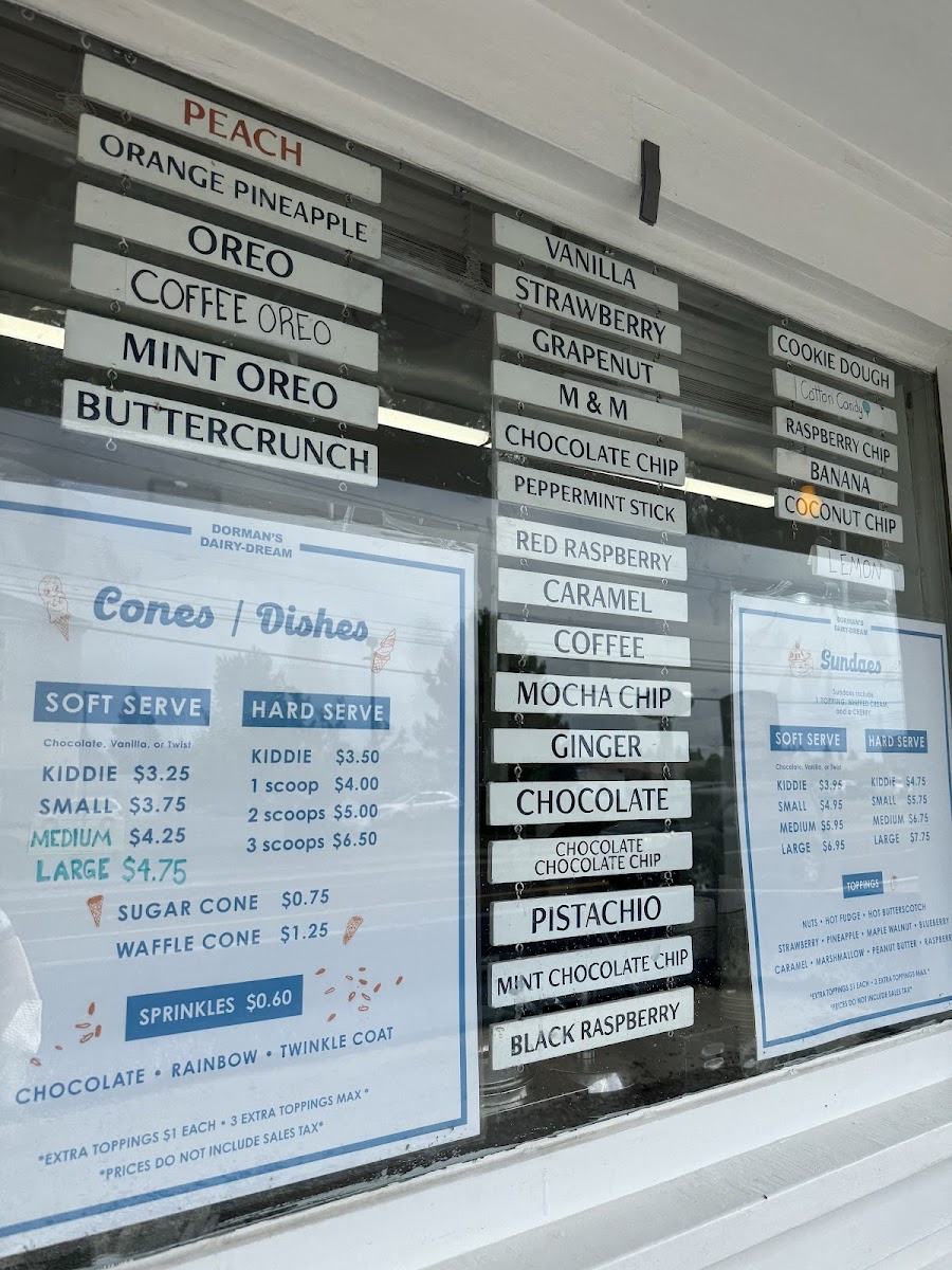 Dorman's Dairy Dream Inc Photo Menu 2