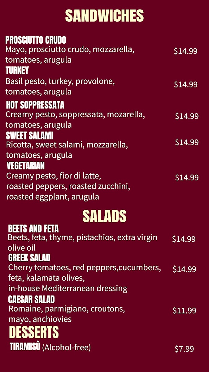 Pizzeria Fornace Photo Menu 2