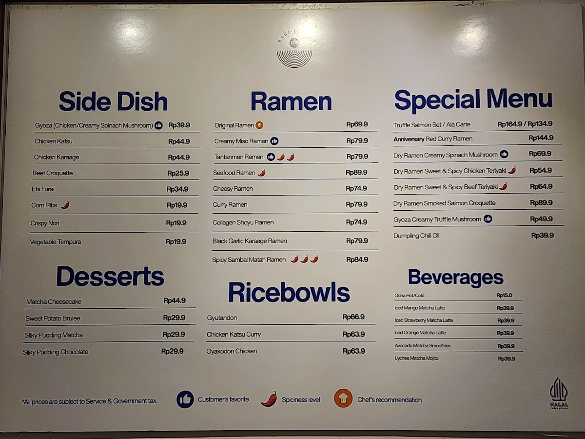 Bari-Ramen Photo Menu 4