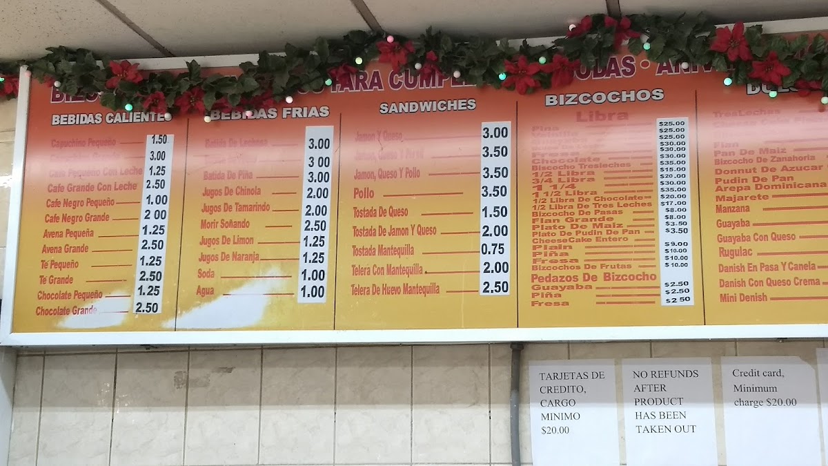 El Panadero Bakery Photo Menu 1