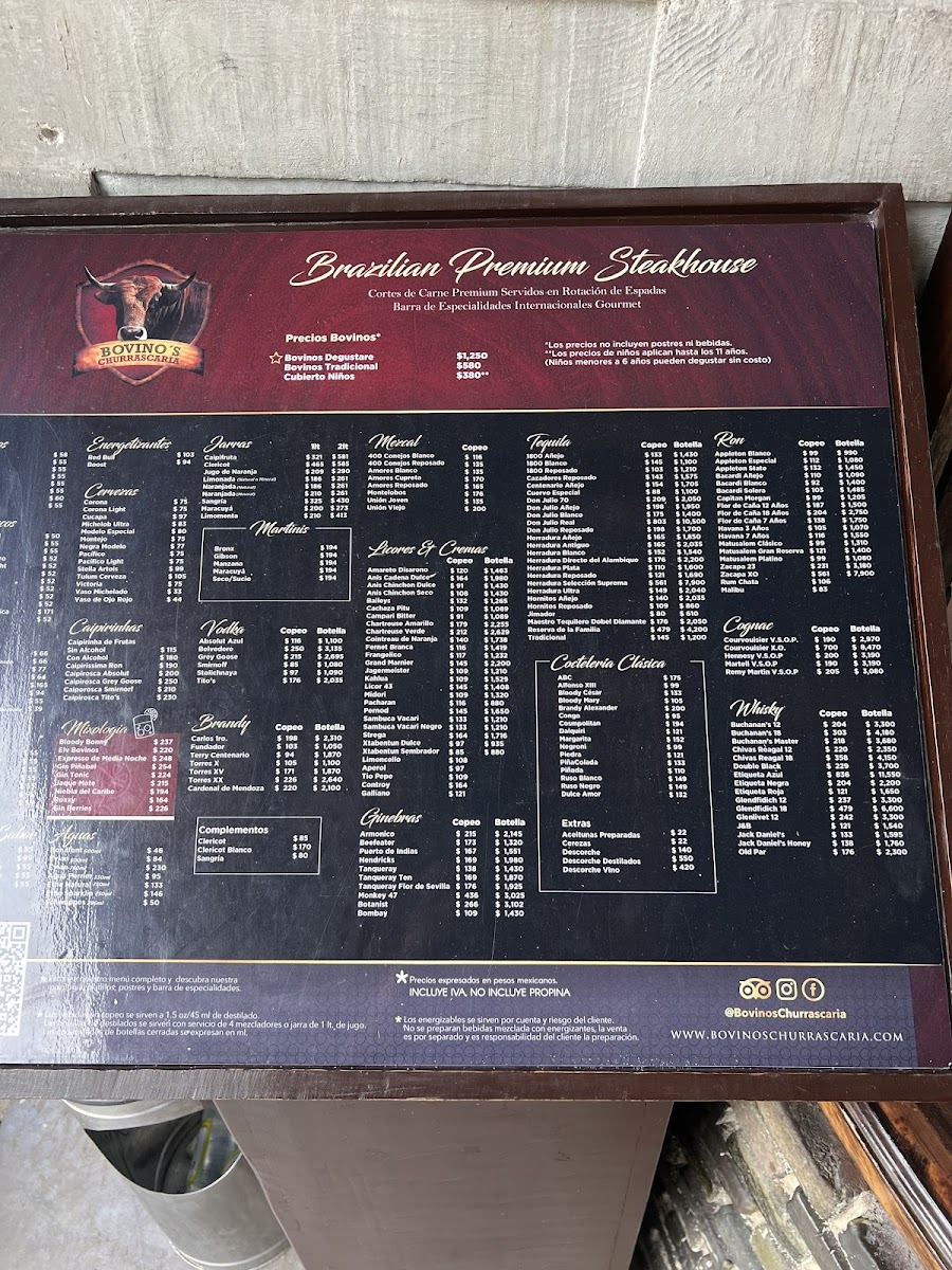 Bovinos Steakhouse | Playa del Carmen Photo Menu 1