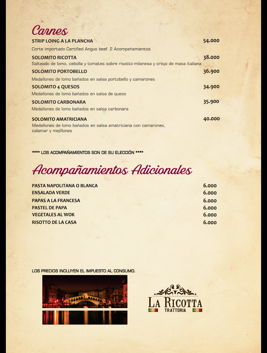 La Ricotta Trattoria Photo Menu 3