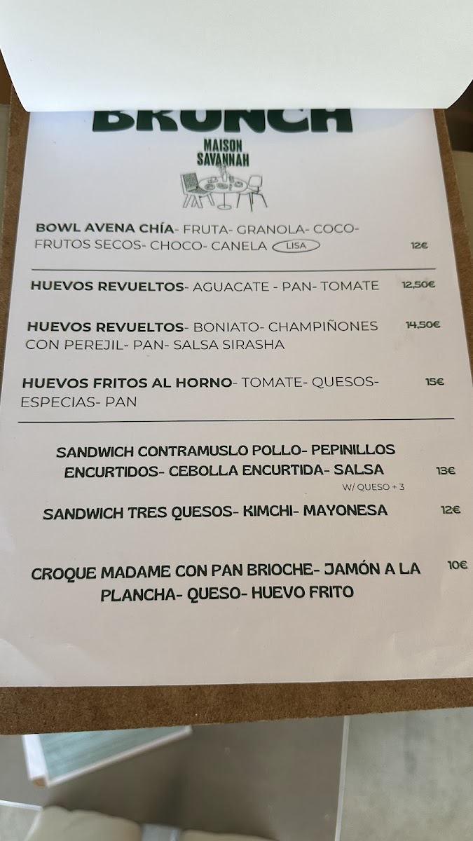 CAFE&DEPORTE Maison Savannah Studio Photo Menu 3