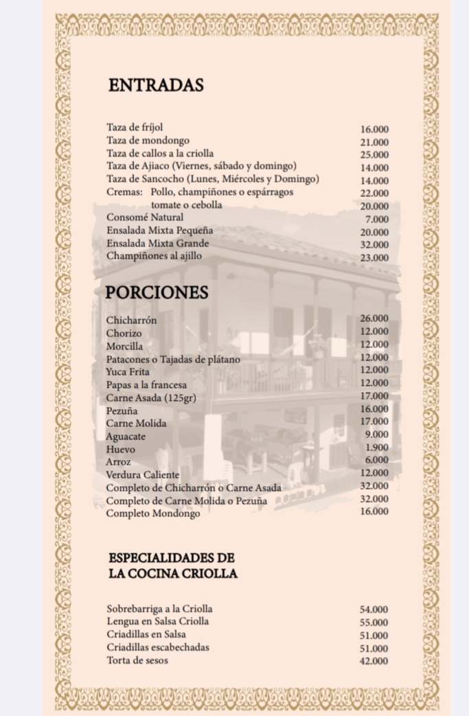 Restaurante El Poblado Photo Menu 3