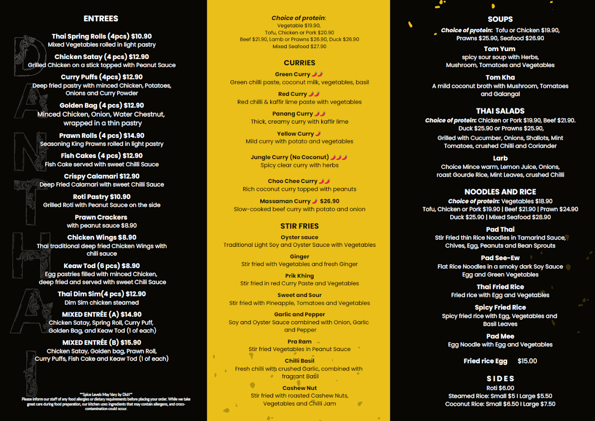 Danthai Kitchen and Bar (by Northern Thai) Photo Menu 3