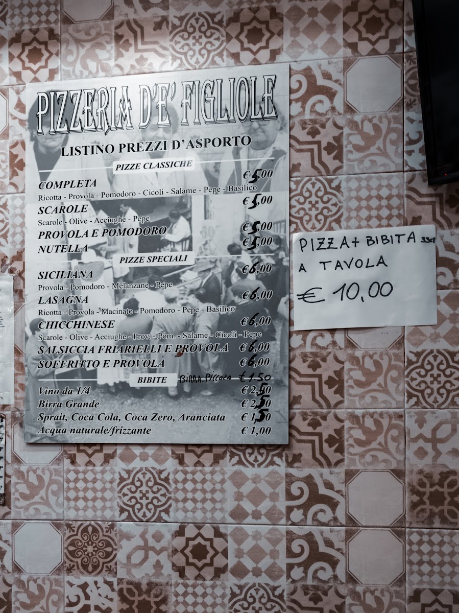 Pizzeria De' Figliole Photo Menu 10