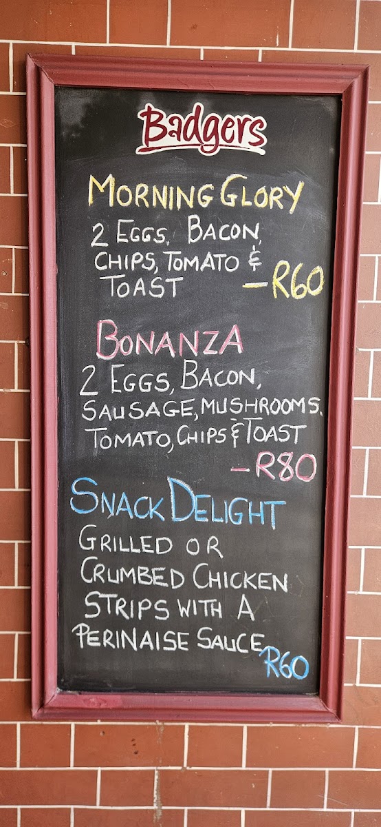 Badgers Restaurant Photo Menu 8