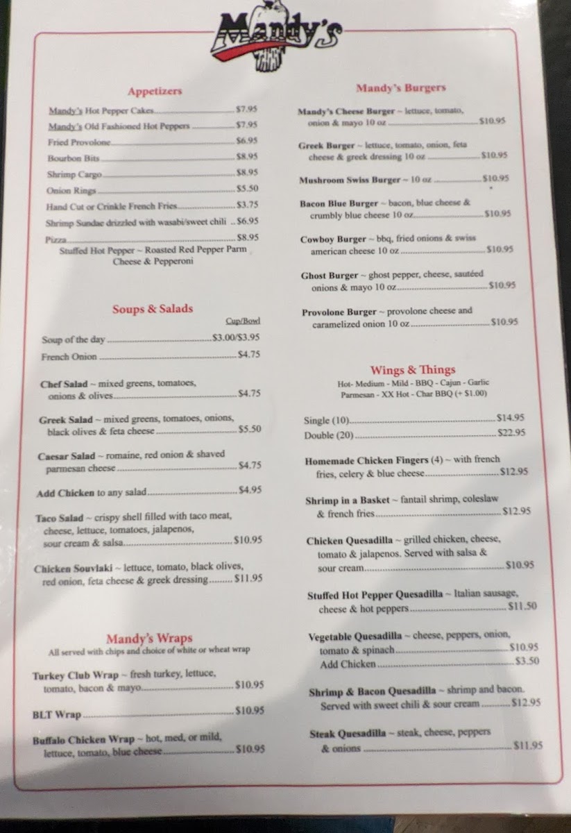 Mandy's Cafe Photo Menu 2