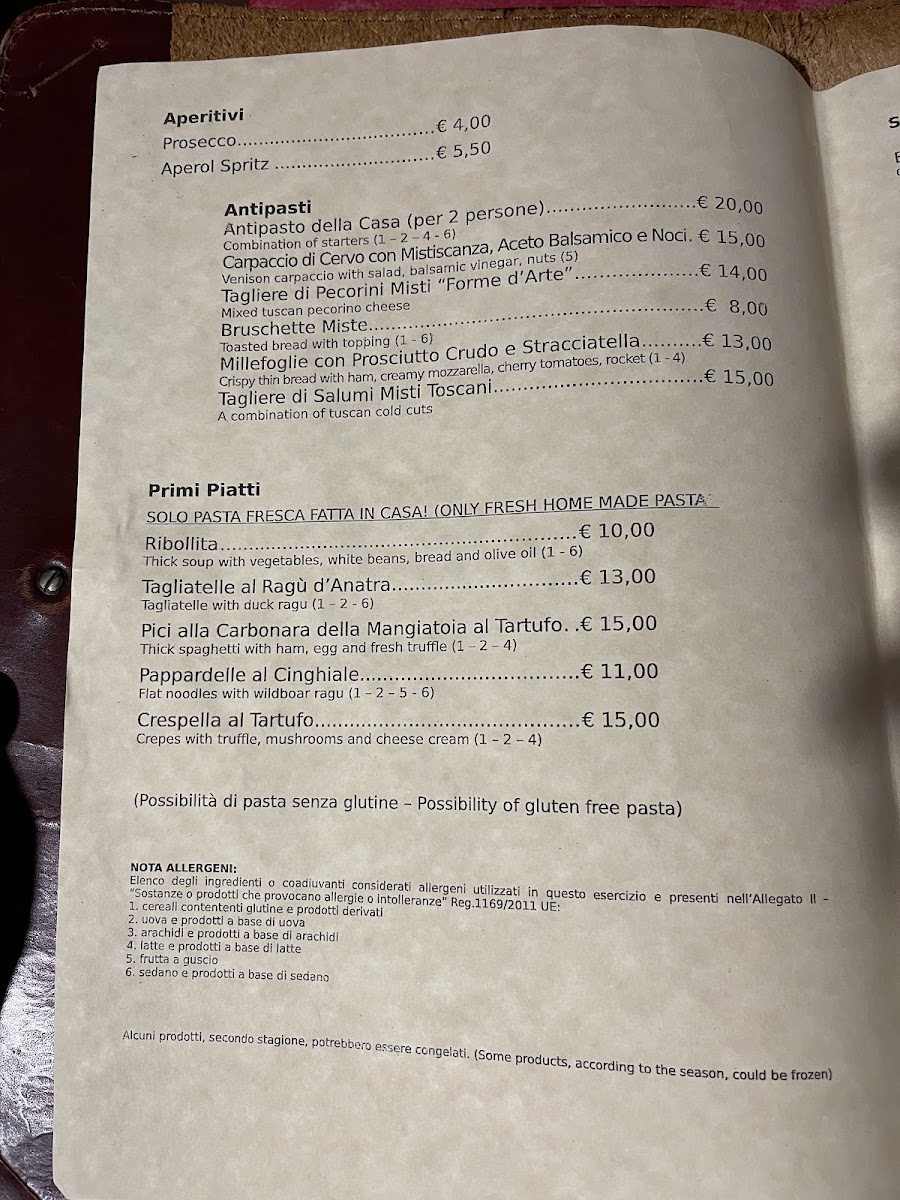 La Mangiatoia Photo Menu 3