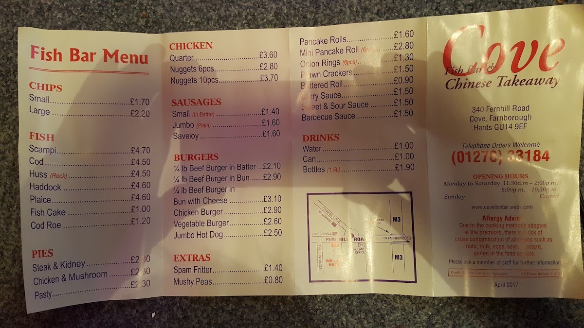 Cove Fish Bar Photo Menu 4