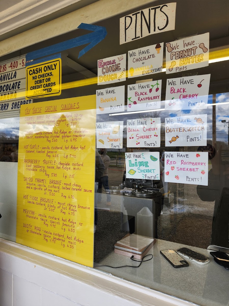 Hank's Frozen Custard Photo Menu 2