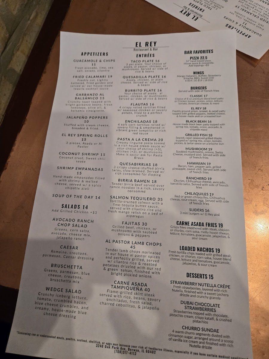 El Rey Restaurant & Bar Photo Menu 4