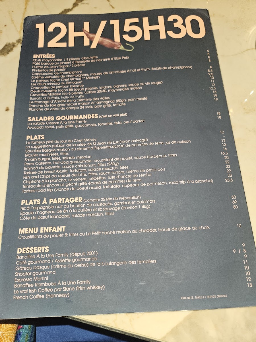 Chez BB: Bistroquet Biarritz Photo Menu 3