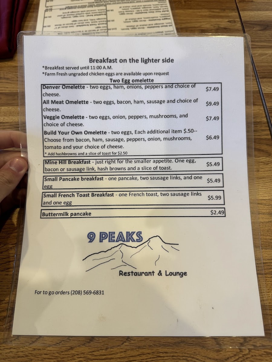 9 Peaks Restaurant and Lounge Photo Menu 1