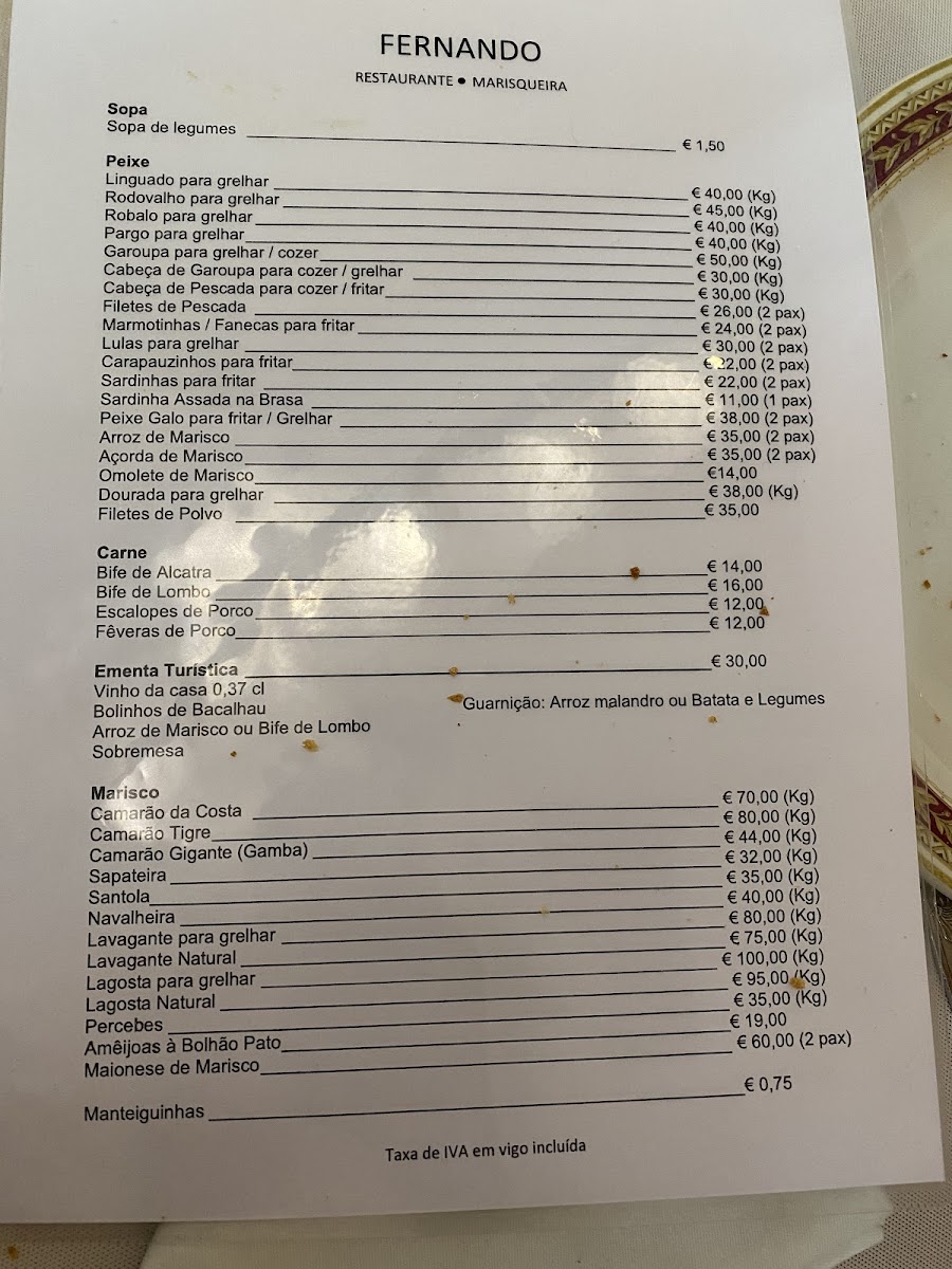 Restaurante Fernando Photo Menu 1