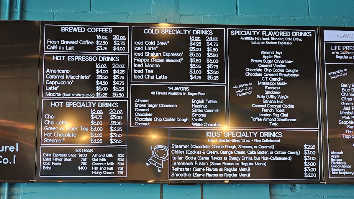Current Coffee Company Photo Menu 2