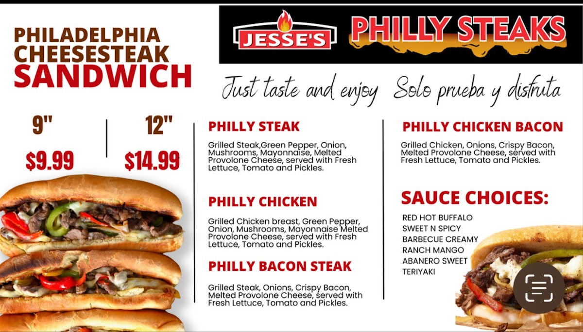 Jesse's Philly Steaks Photo Menu 1