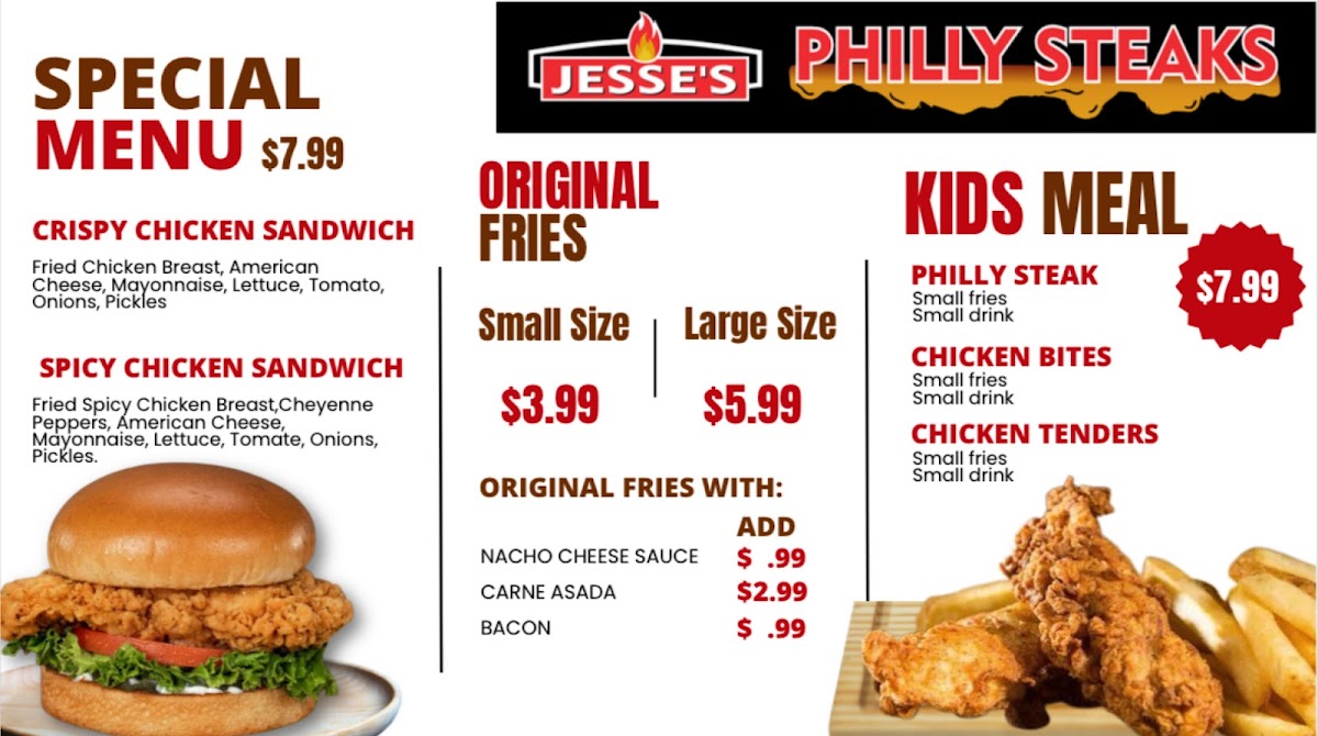 Jesse's Philly Steaks Photo Menu 2