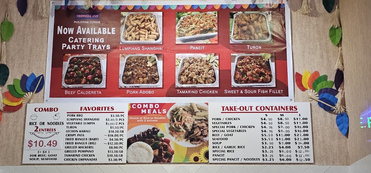 Tropical Hut Philippine Cuisine Photo Menu 1